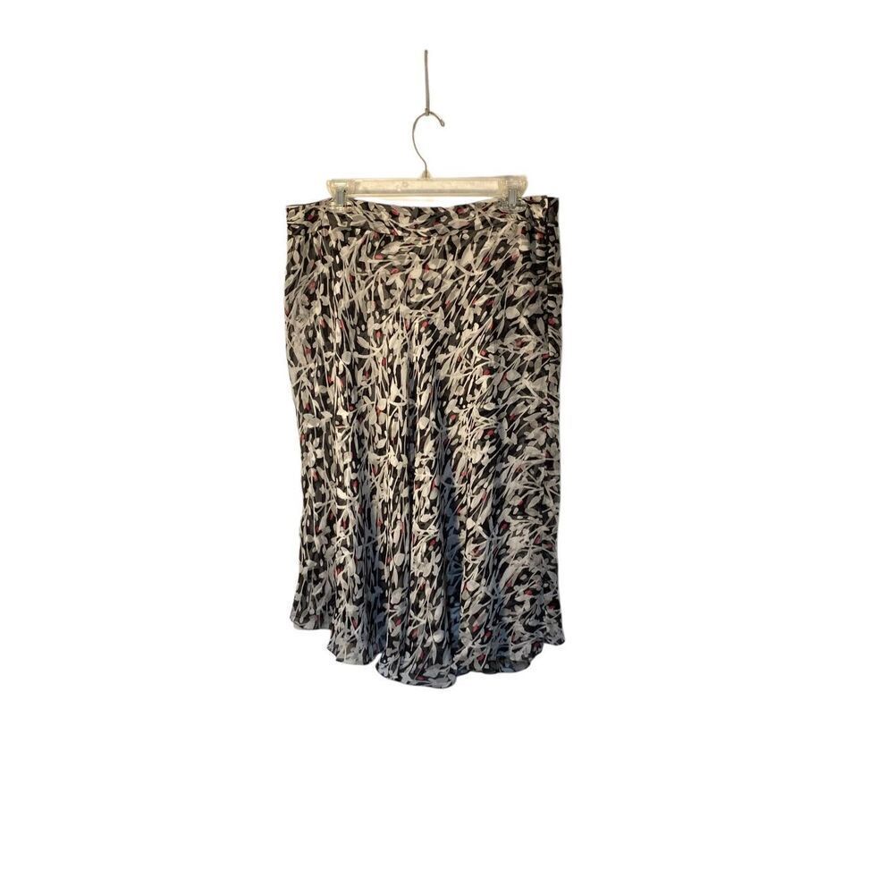 Jones New York 100% silk flowy floral A line skirt 14